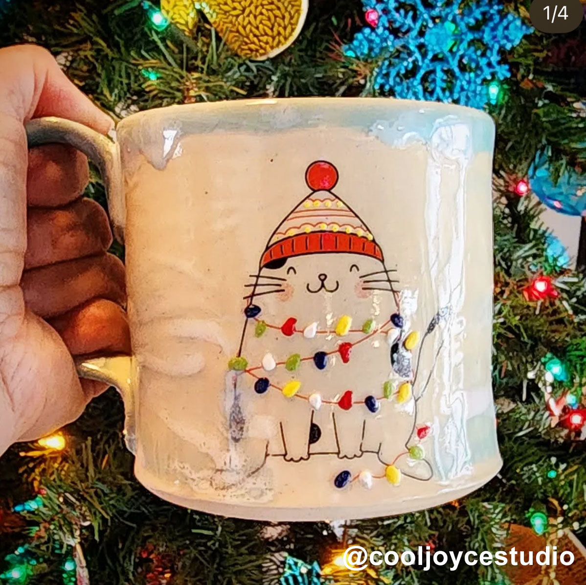 Underglaze Transfer - Christmas Cats