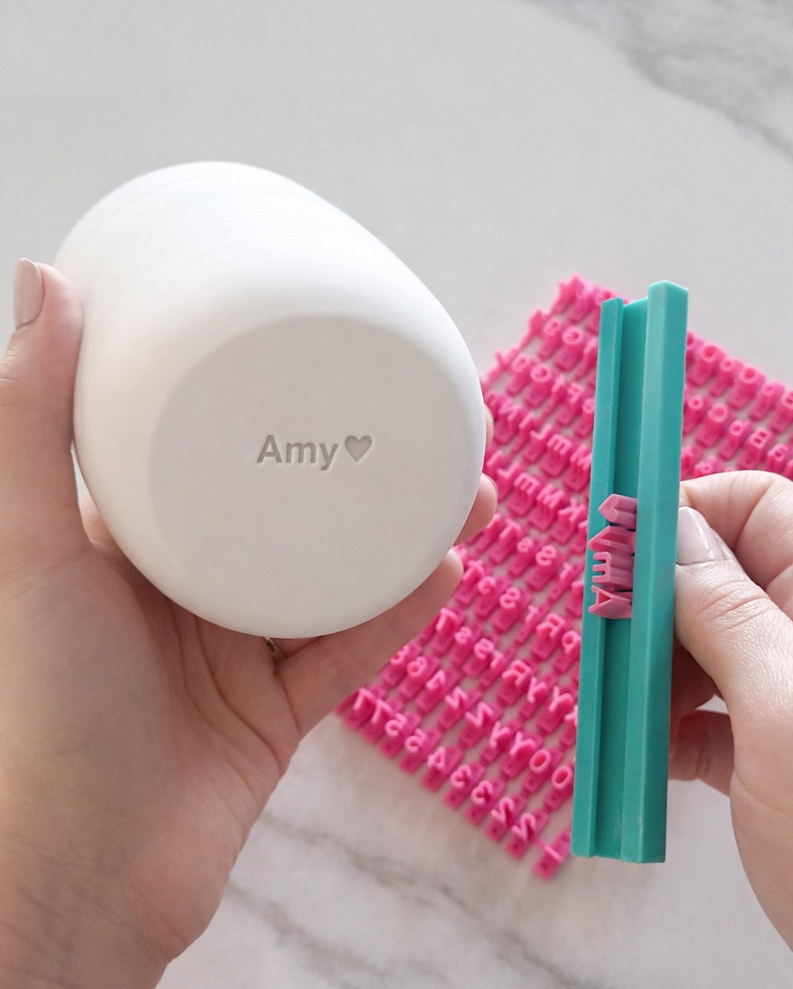 Clay Letter Stamp Set