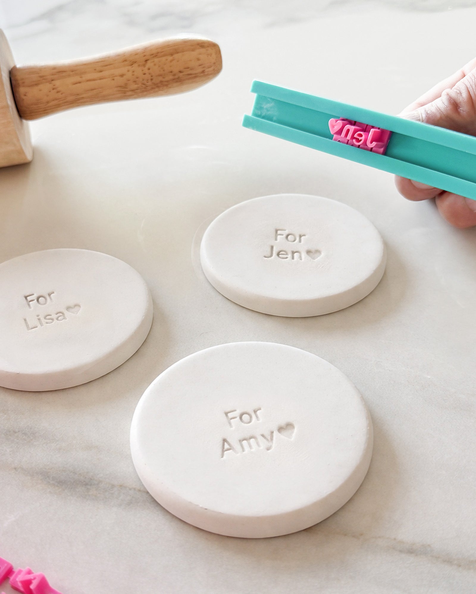 Clay Letter Stamp Set
