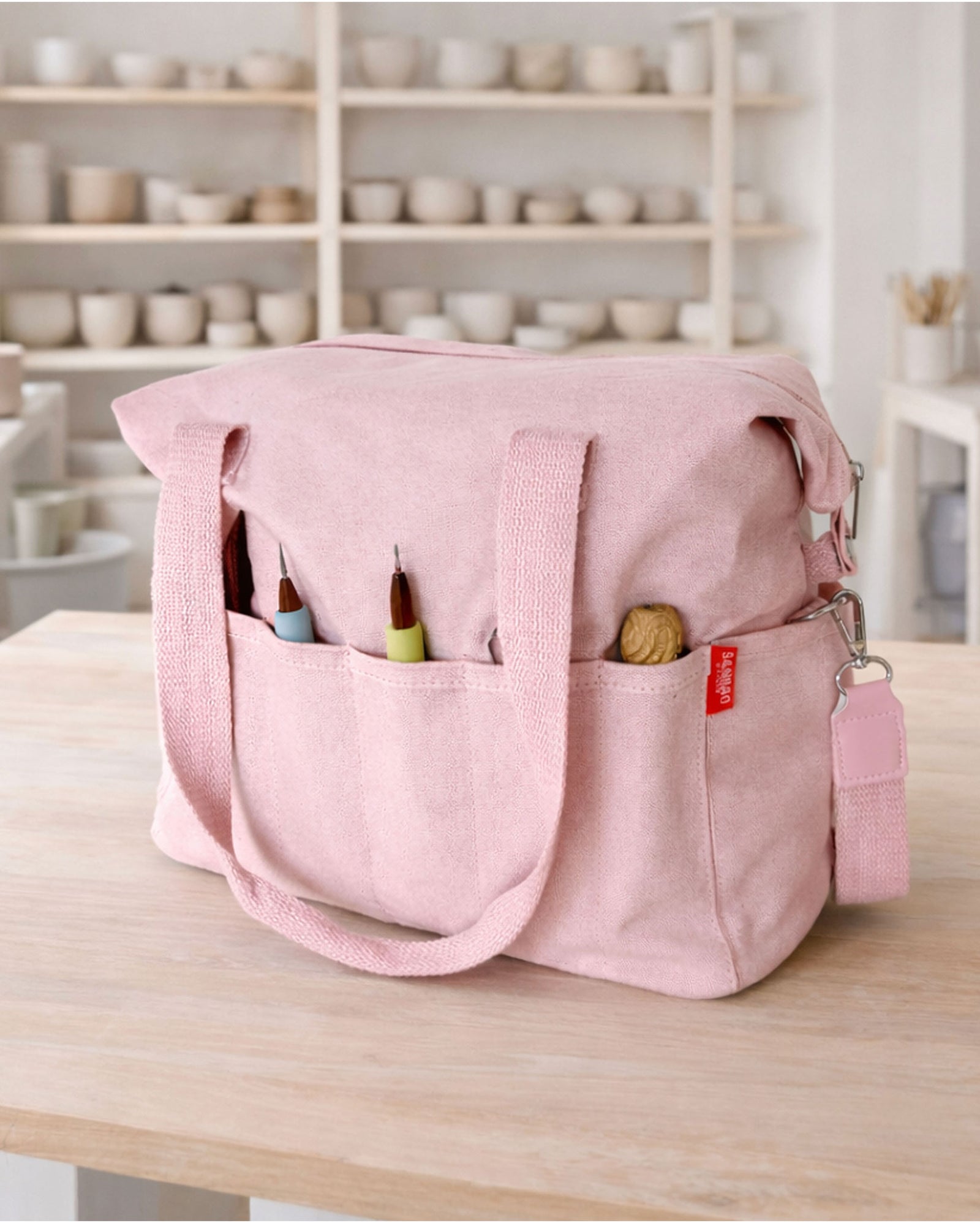 Pottery Tool Bag - Blush Pink