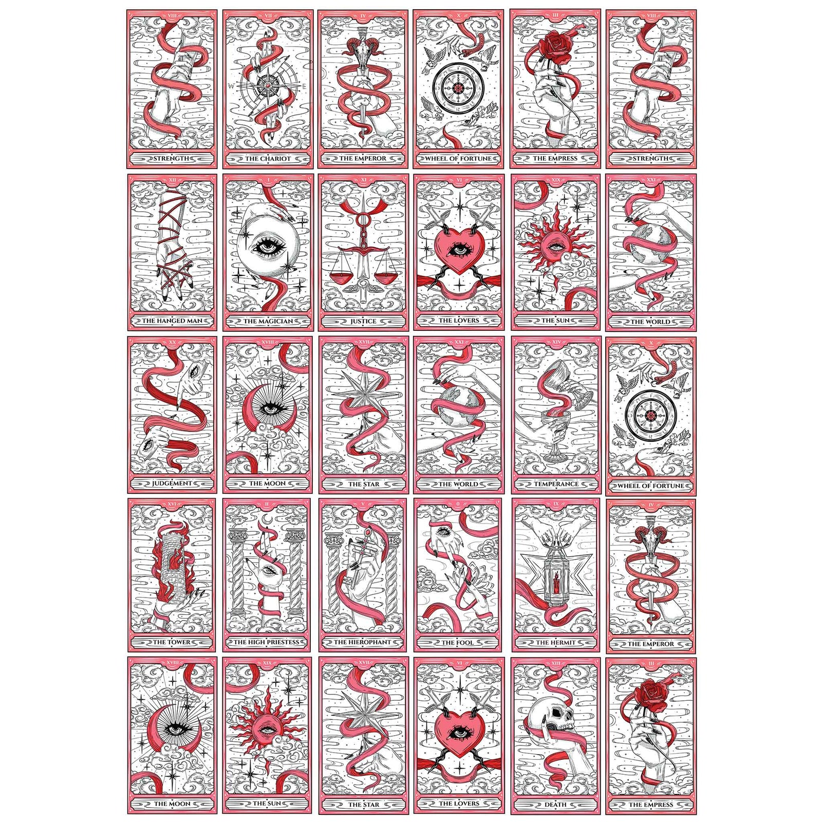 Underglaze Transfer - Tarot Cards 2