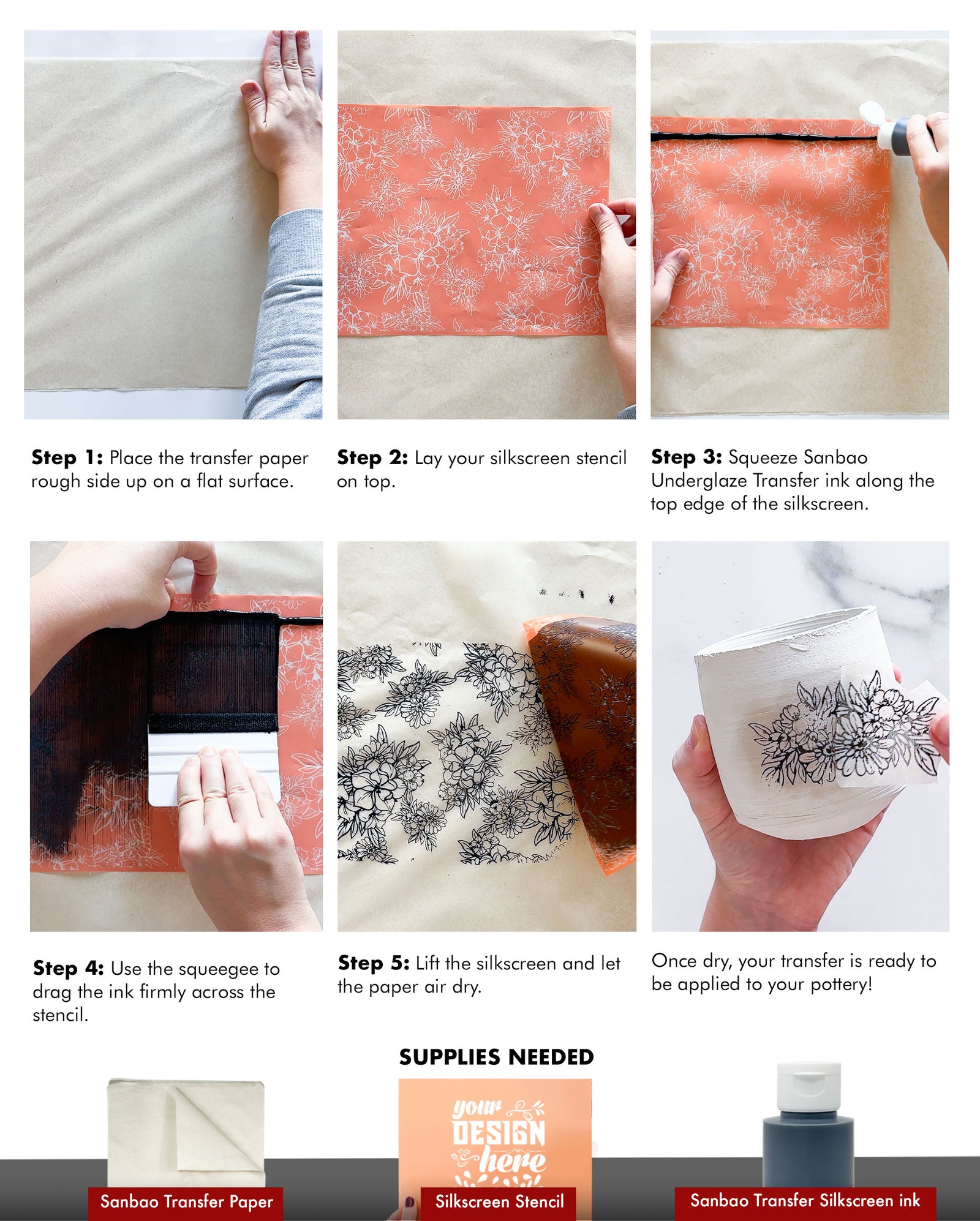 Underglaze Transfer Silkscreen Ink