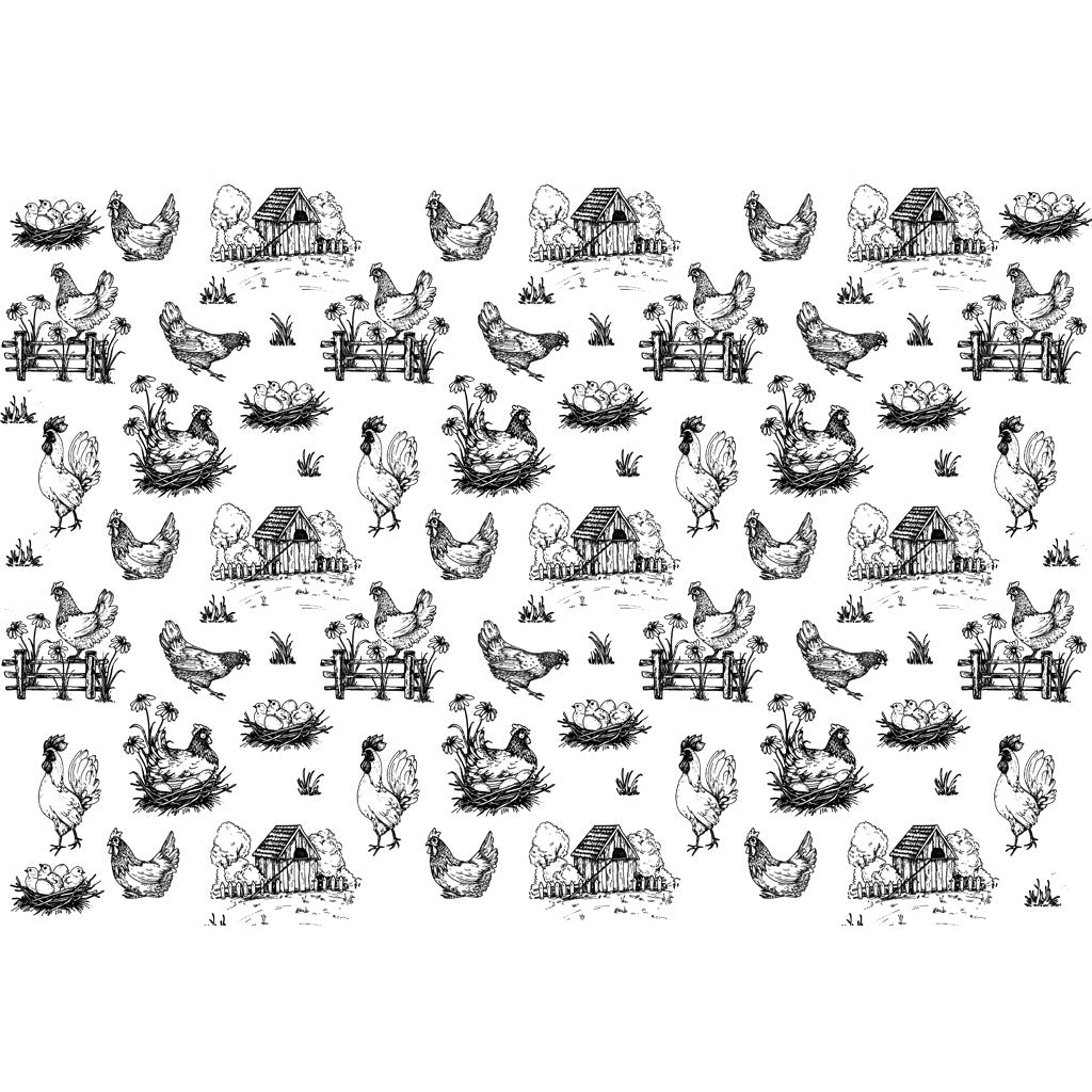 Underglaze Transfer - Chicken farm