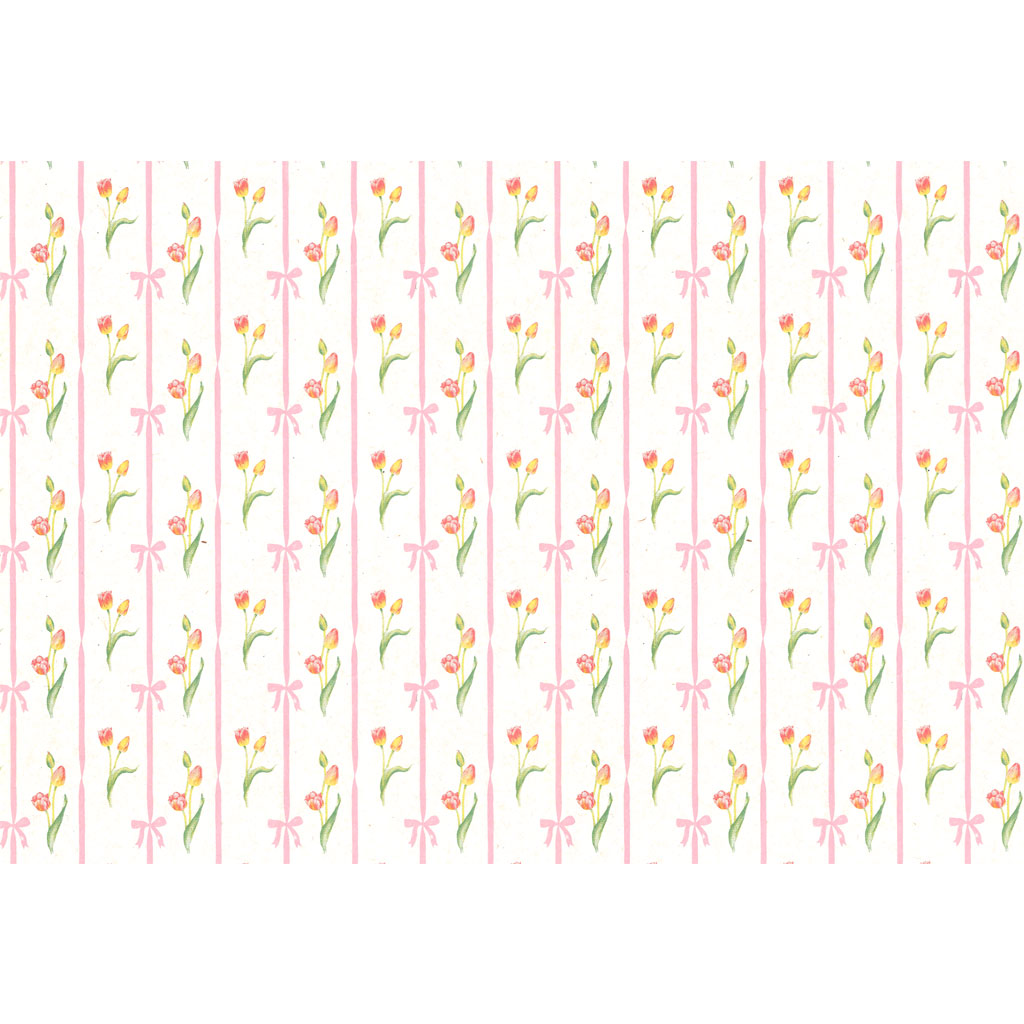 Underglaze Transfer - Ribbon Tulips