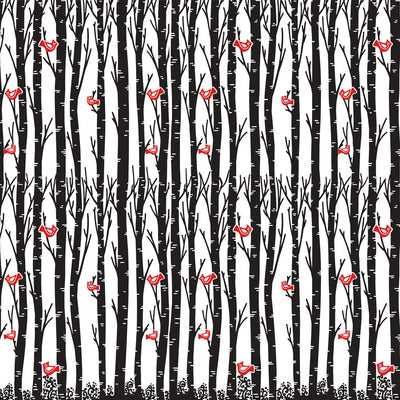 Underglaze Transfer - ClayShare, Birch & Cardinals