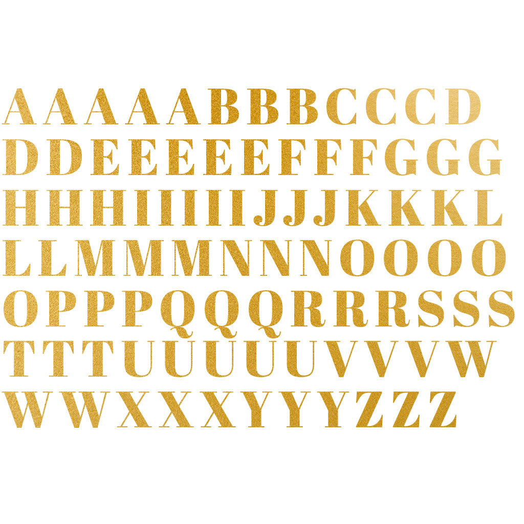 Gold Overglaze Decal - Letters