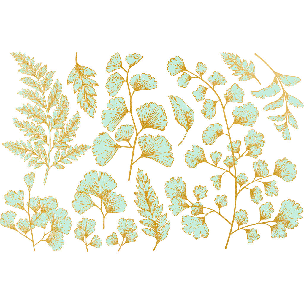Teal & Gold - Leaf