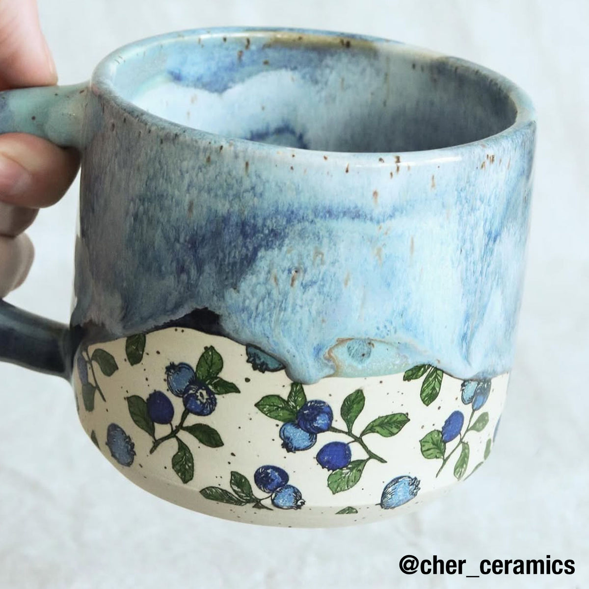 Underglaze Transfer -  Blue berry