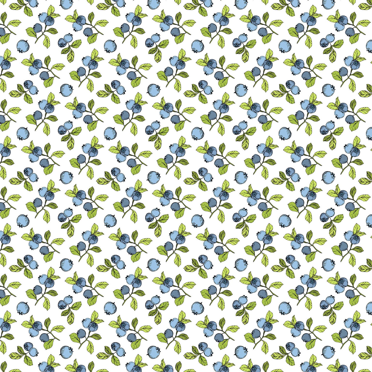 Underglaze Transfer -  Blue berry