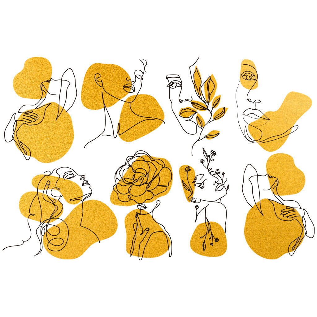 Gold Overglaze Decal - Line women