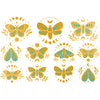 TEAL & GOLD - Moon Butterfly