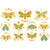 TEAL & GOLD - Moon Butterfly