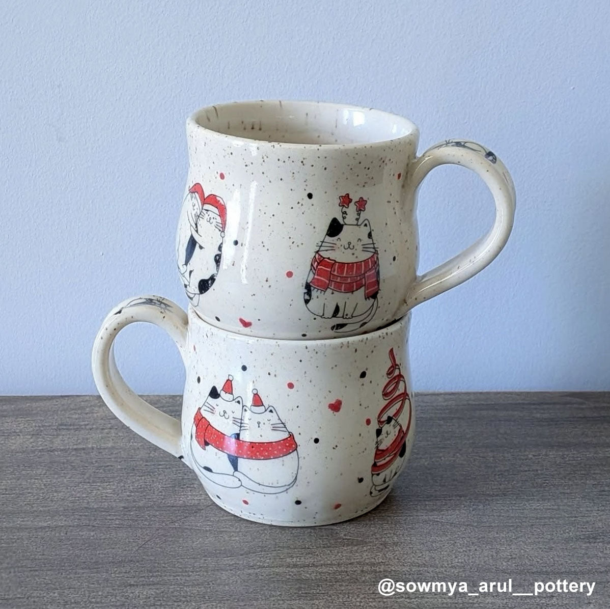 Underglaze Transfer -  Christmas Cats