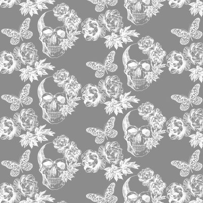 Underglaze Transfer - Skull Flower