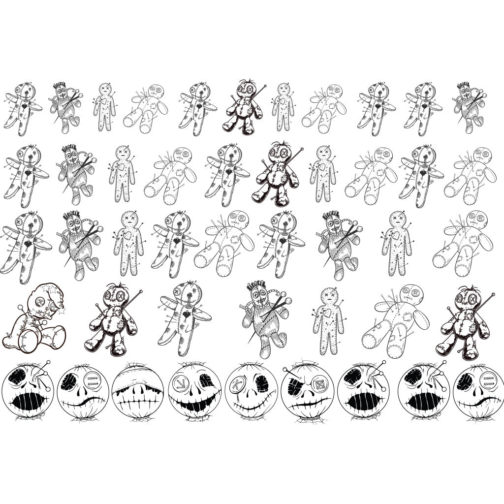 Underglaze Transfer -  Voodoo doll