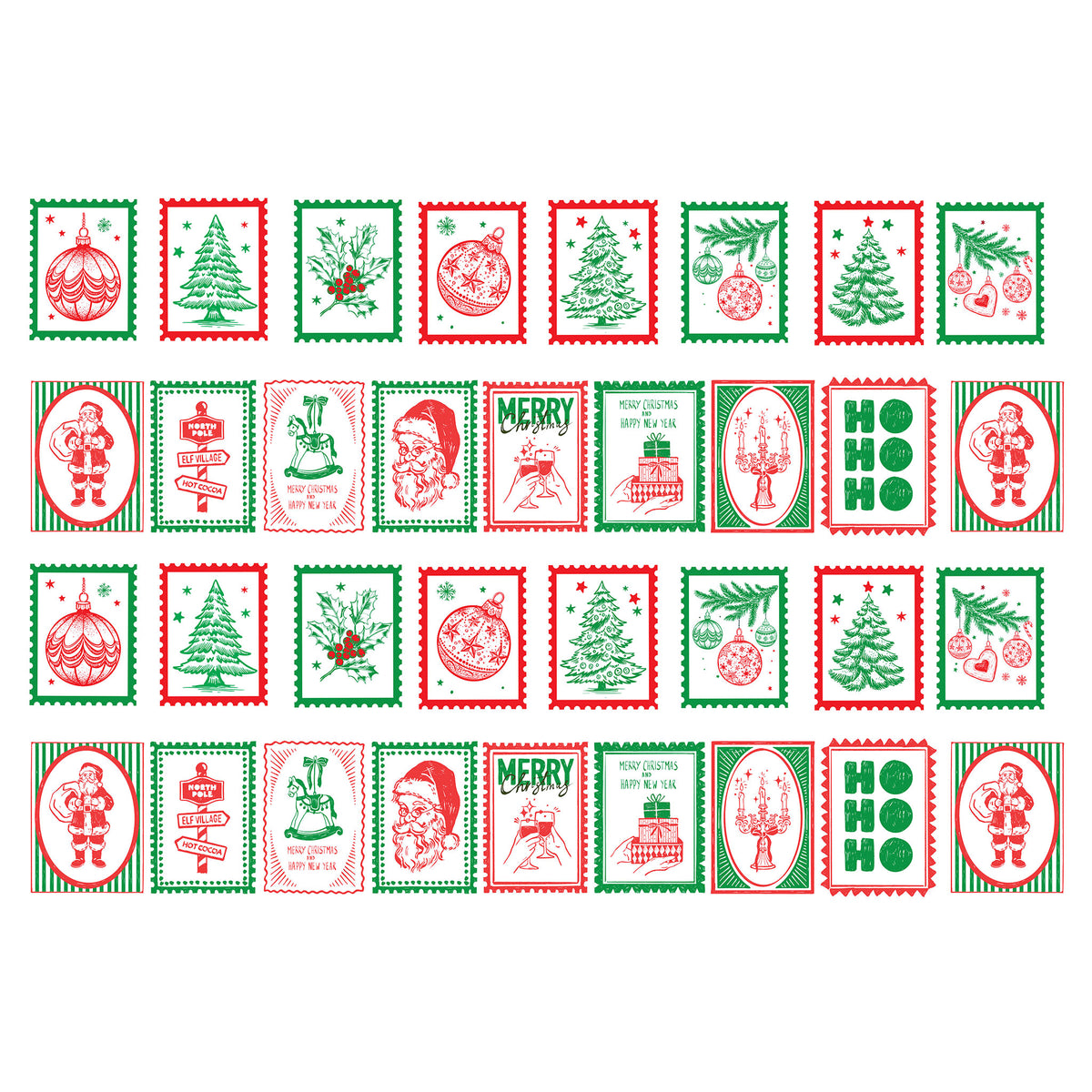 Underglaze Transfer -  Christmas Stap