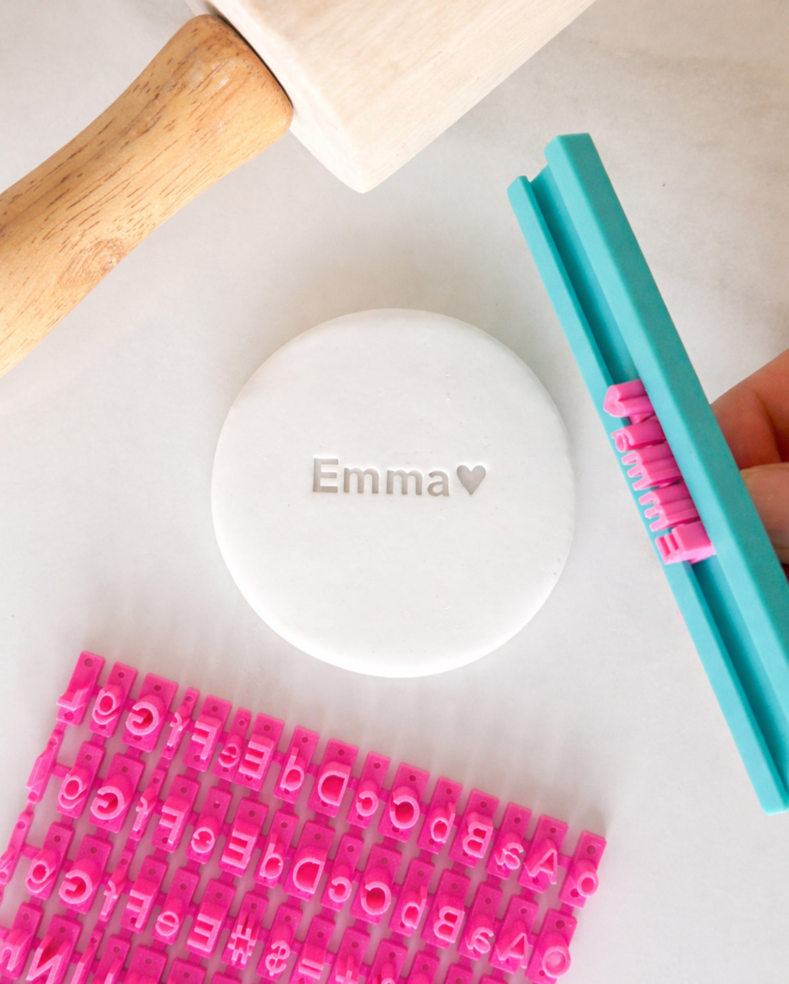 Clay Letter Stamp Set