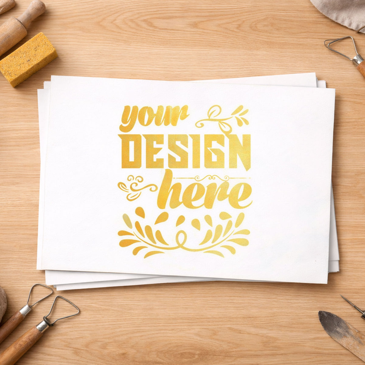 Custom Gold Overglaze Decal