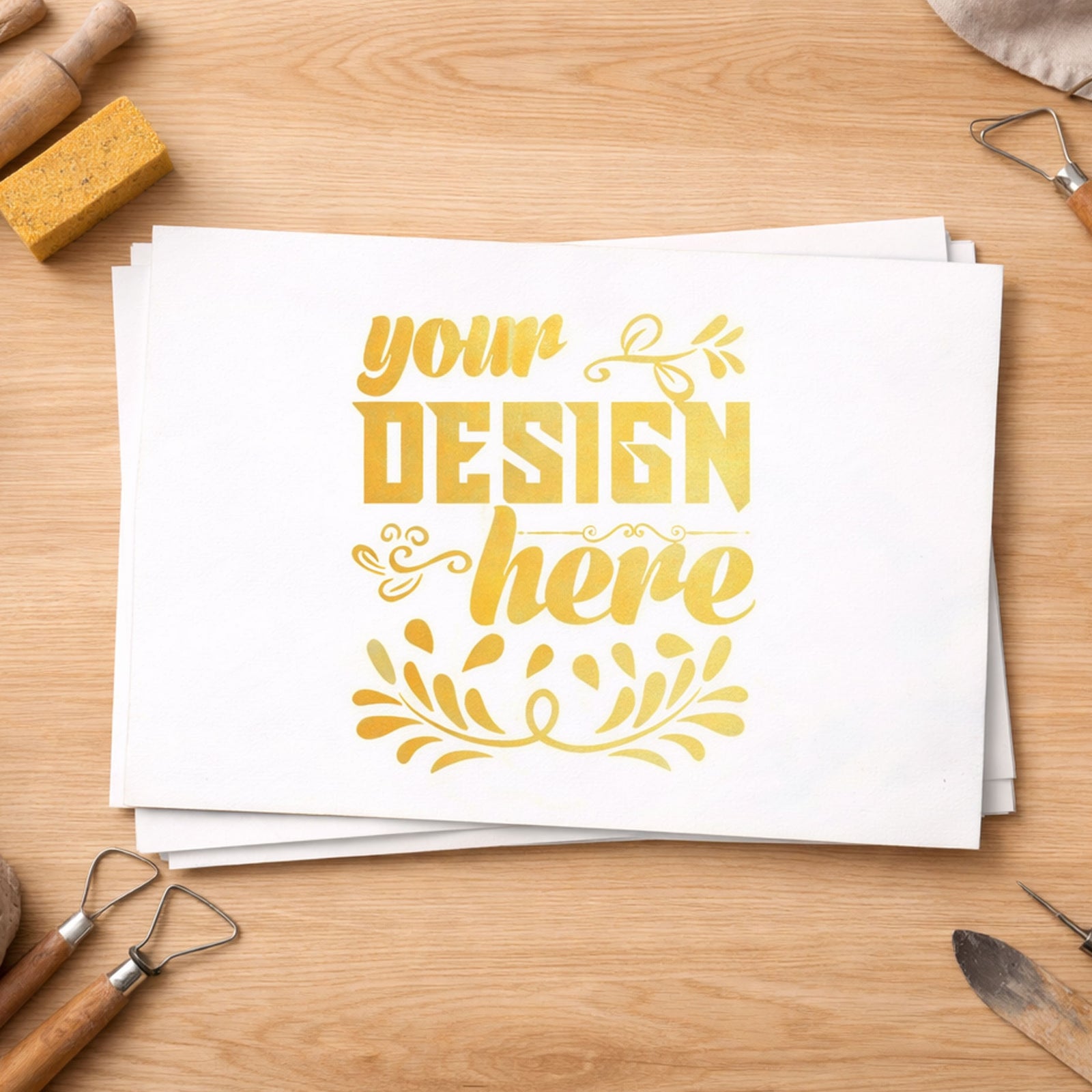 Custom Gold Overglaze Decal