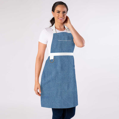 Split leg Pottery Apron - Denim