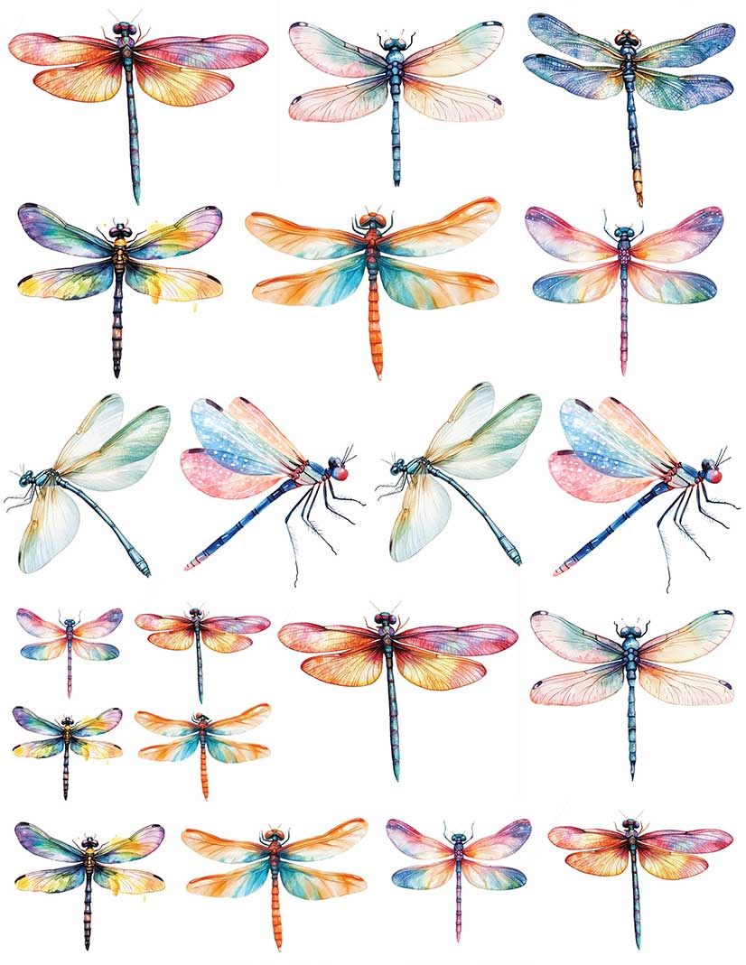 Overglaze decal - Dragonfly