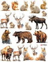 Overglaze decal - Woodland Wildlife
