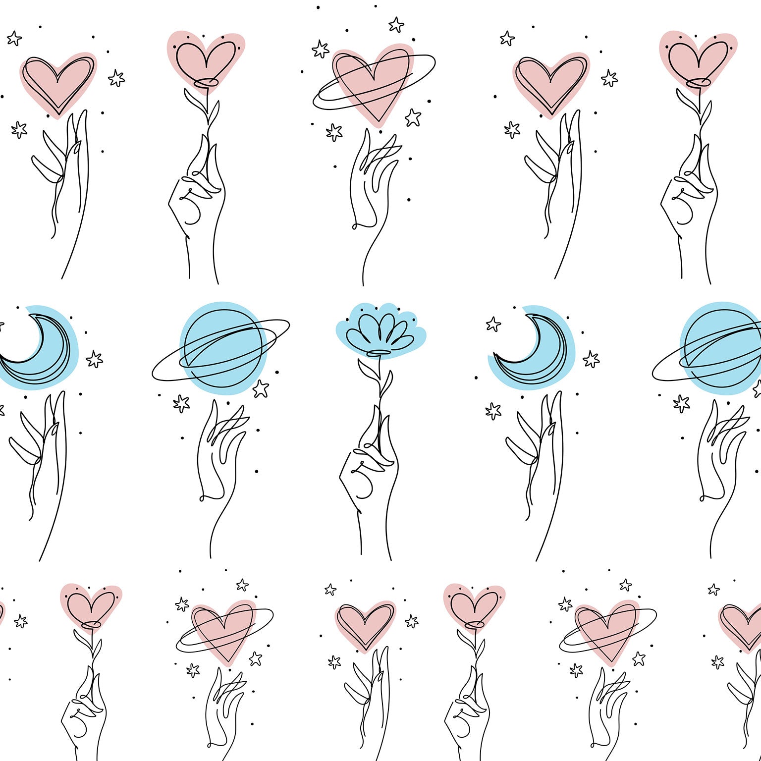 Underglaze Transfer -  Hand and Heart