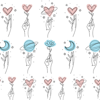 Underglaze Transfer -  Hand and Heart