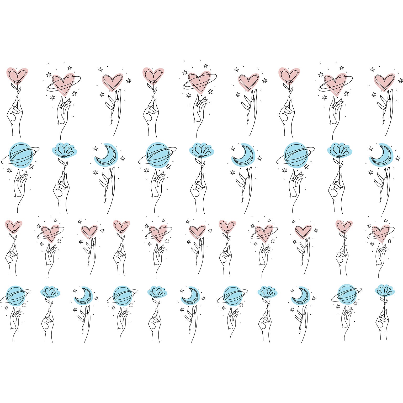 Underglaze Transfer -  Hand and Heart