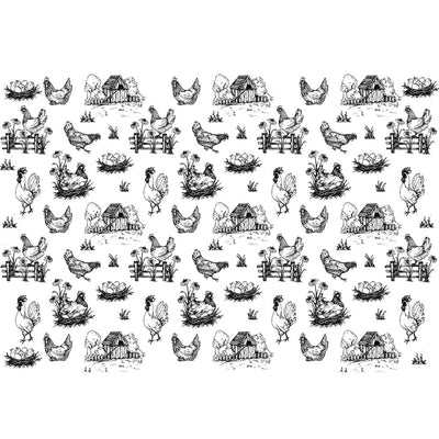 Underglaze Transfer -  Chicken farm