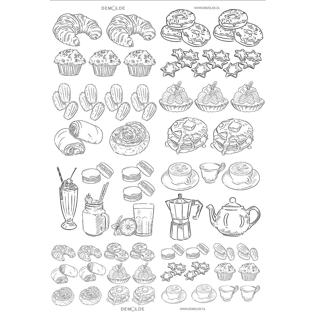 Underglaze Transfer -  Pastry - Mjhceramics