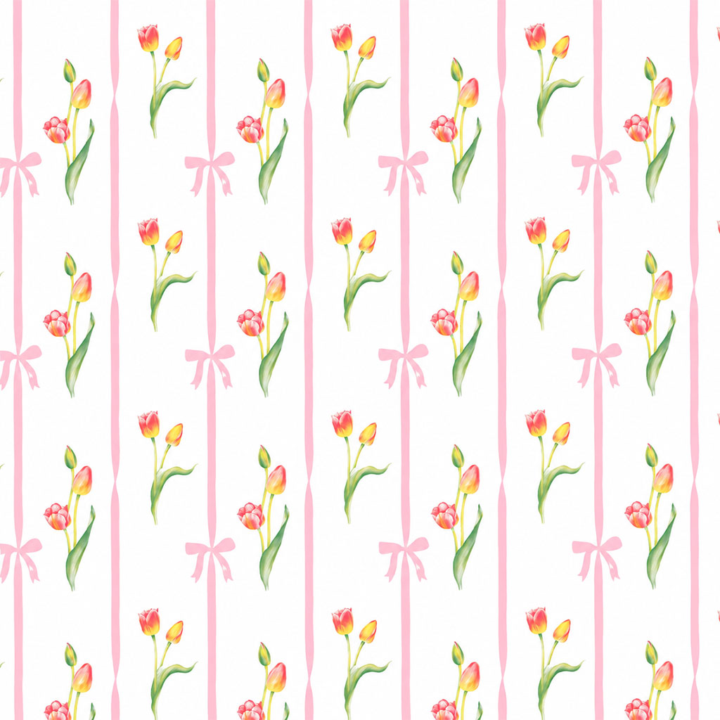 Underglaze Transfer -  Ribbon Tulips