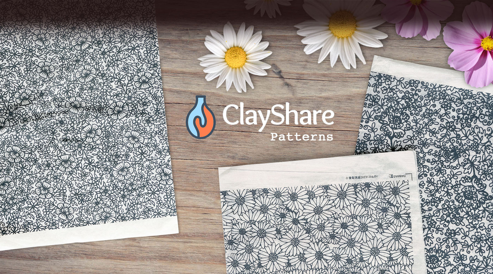 Clay Texture Roller - Snow Flake - Sanbao Studio - ChinaClayArt