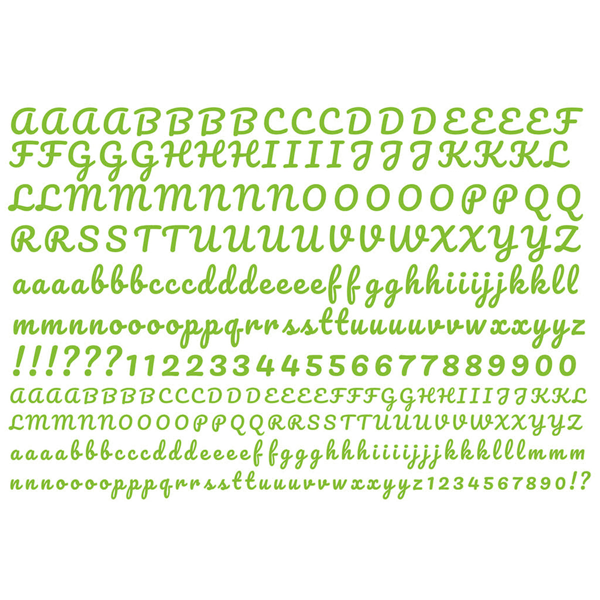 Underglaze Transfer - Font Letter Handwriting