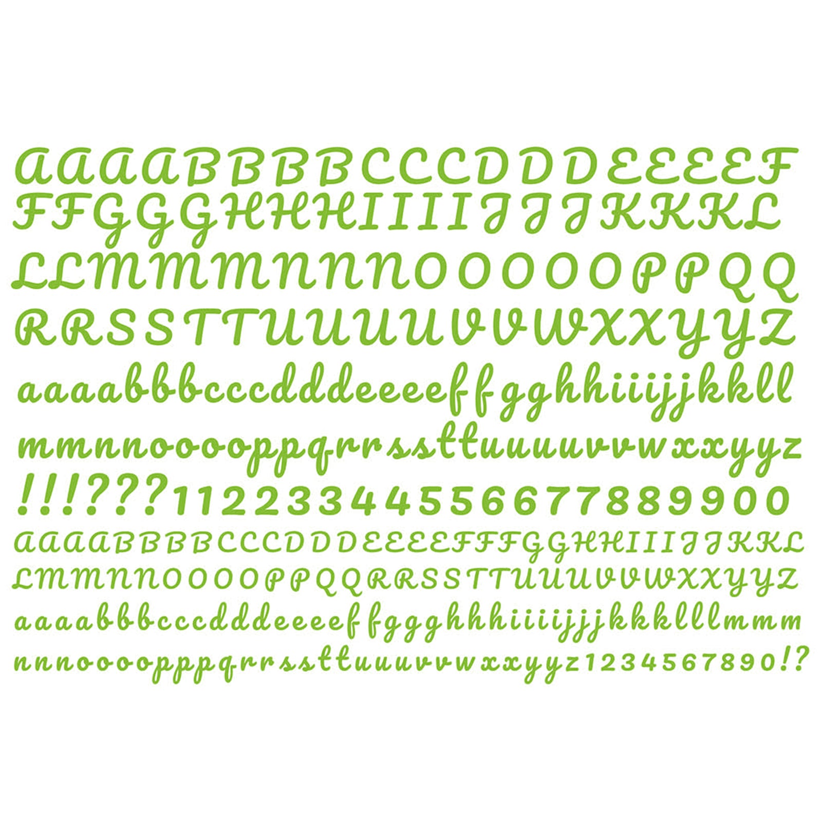 Underglaze Transfer - Font Letter Handwriting