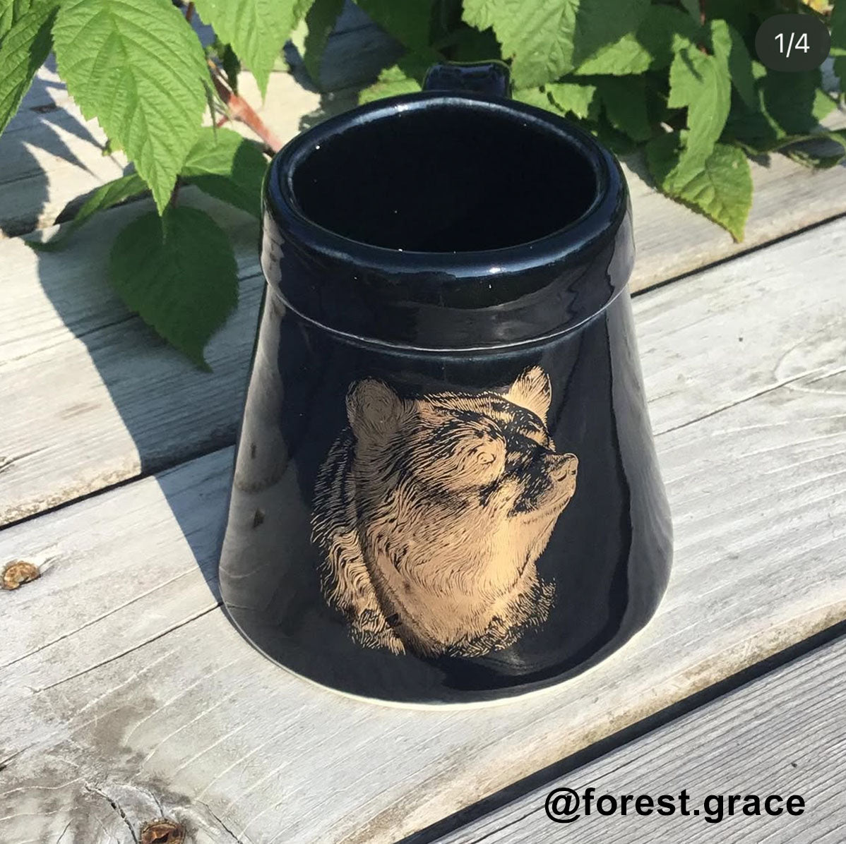 Gold Overglaze Decal - Woodland animal 8.5 x 11 Inch