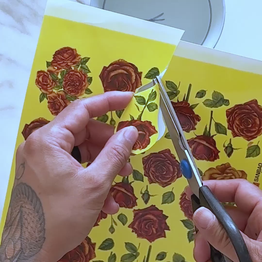 Overglaze decal - Rose