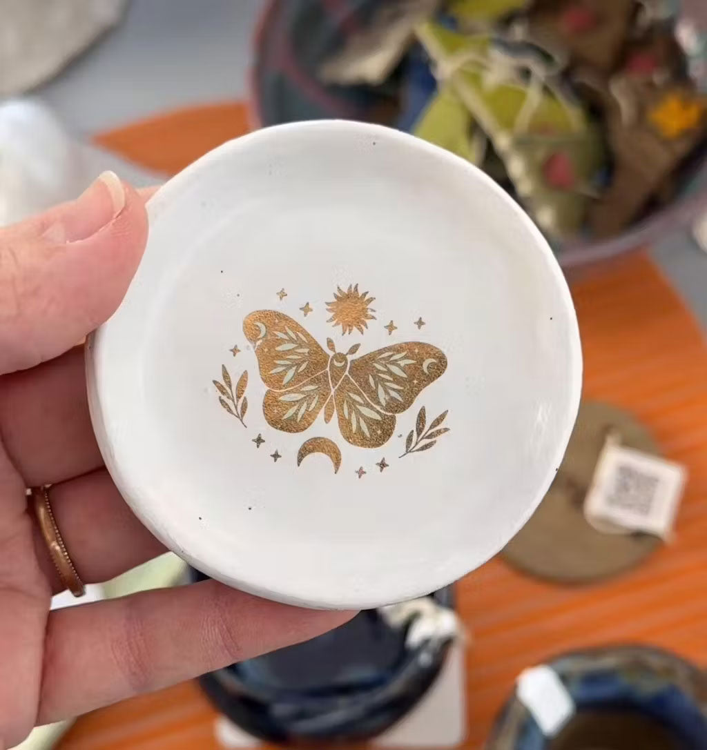 TEAL & GOLD - Moon Butterfly