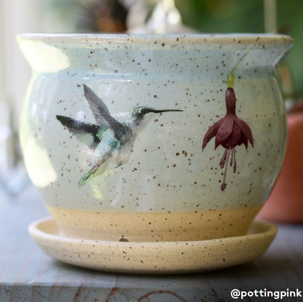 Overglaze decal - Hummingbird