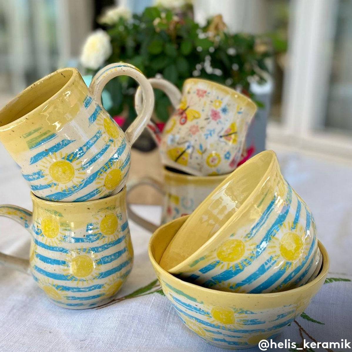 Underglaze Transfer, Ceramic Decal - Sun & Waves | Sanbao