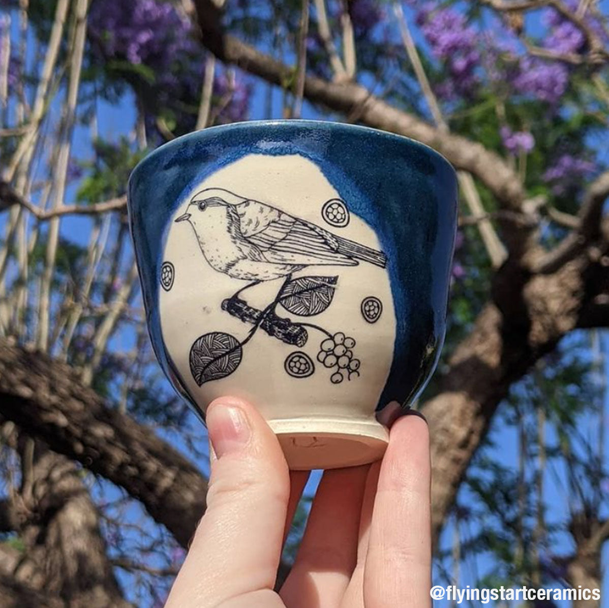 Underglaze Transfer - Birds & Leafs