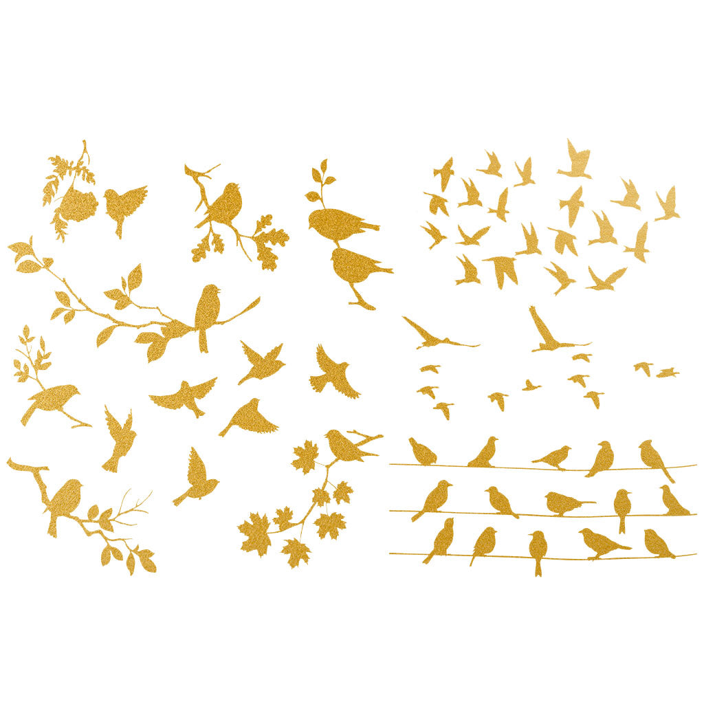 Gold - Birds silhouette