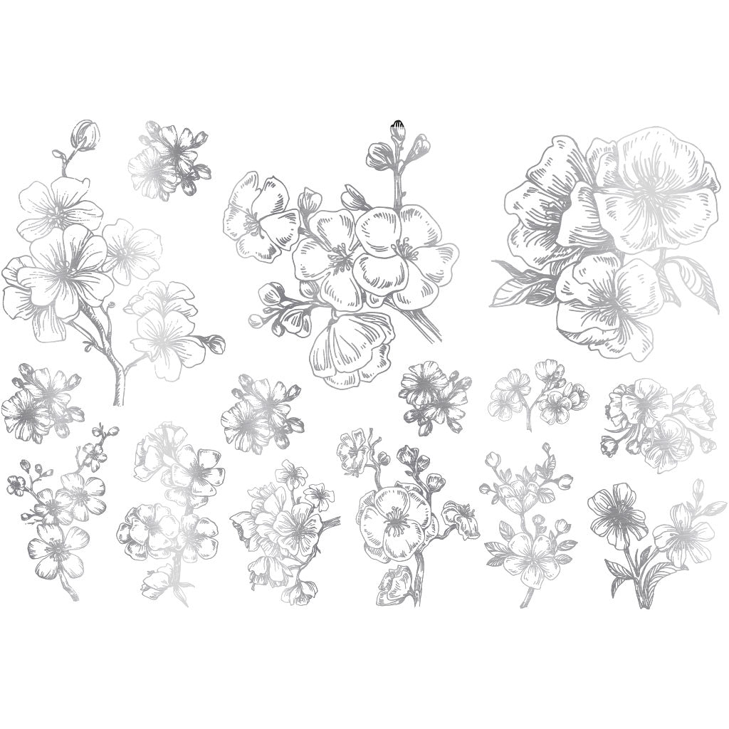 Gold Overglaze Decal - Cherry Flower