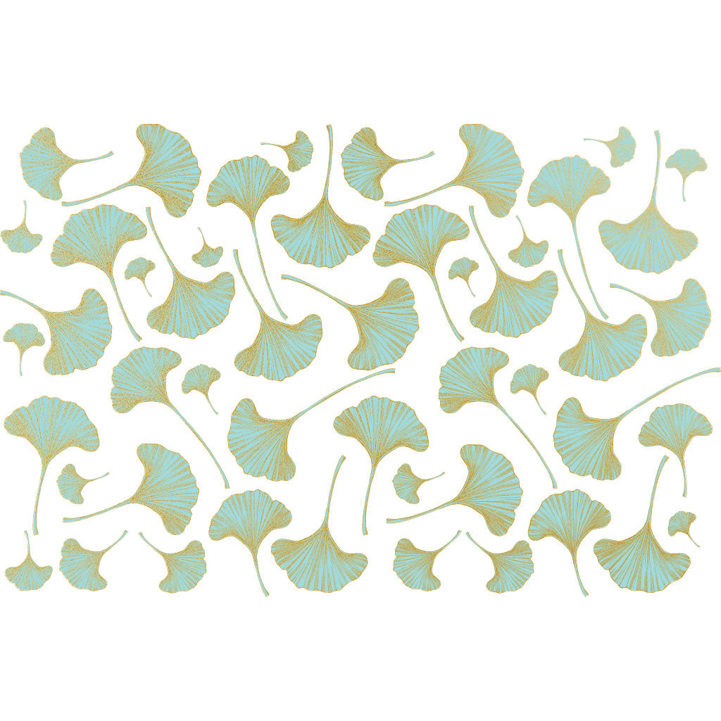 Teal & Gold Ginkgo