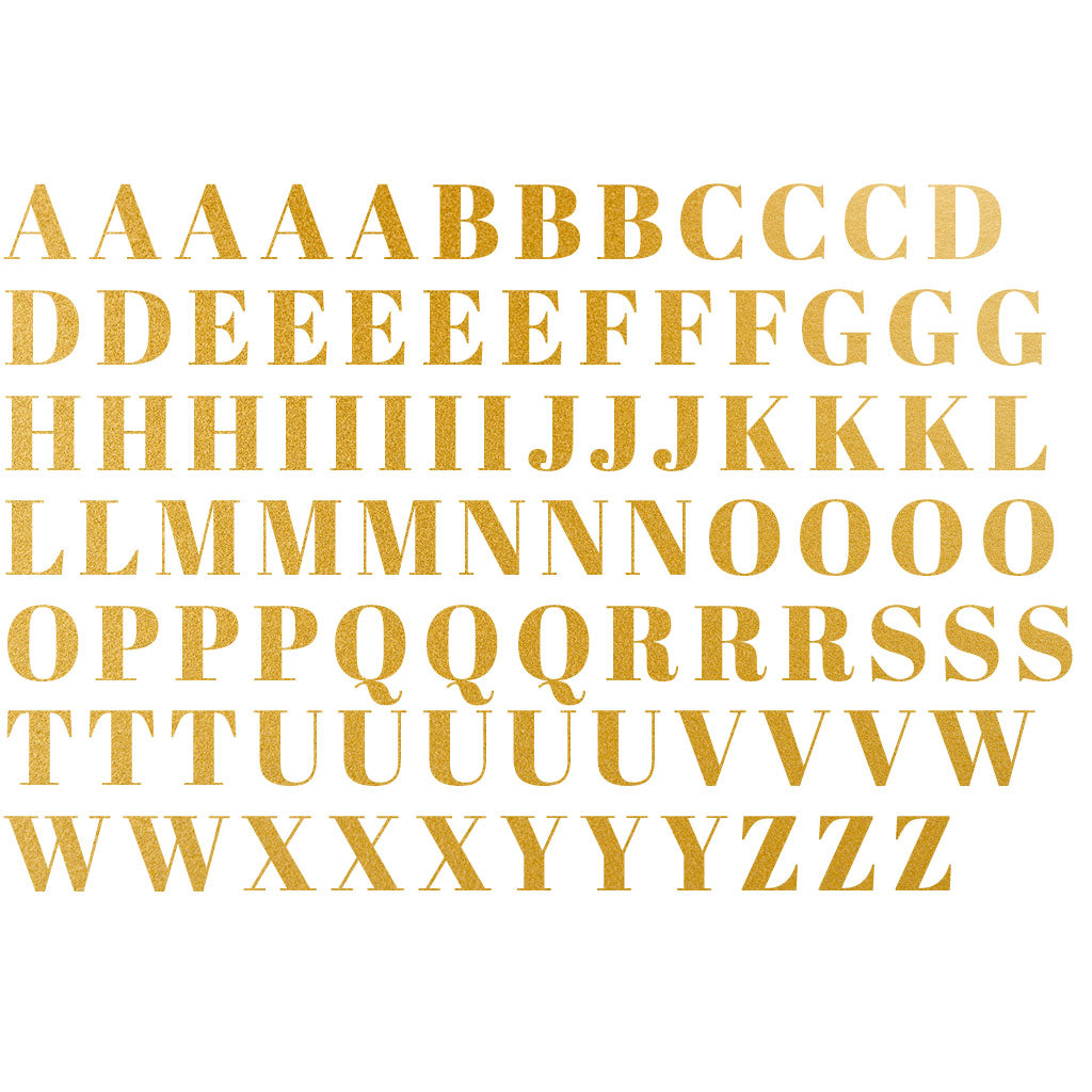 Gold Overglaze Decal - Letters
