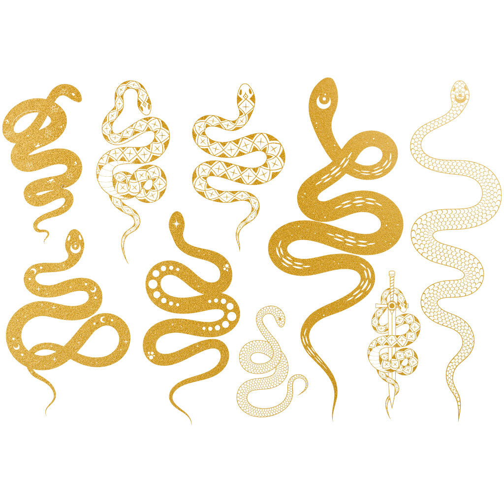 Gold Overglaze Decal - Magic Snake