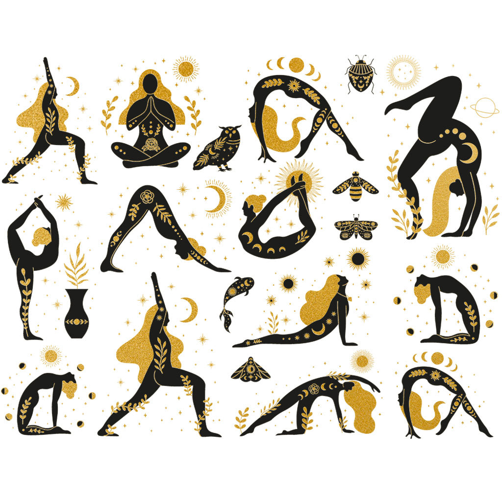 Gold Overglaze Decal - Magic Women 8.5 x 11 Inch