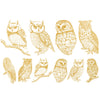 Gold Overglaze Decal - Owl