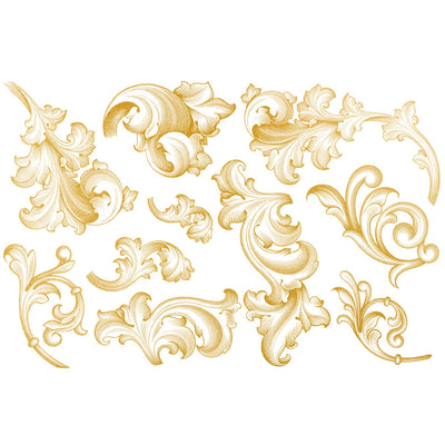 Gold Overglaze Decal - Victorian Flourish