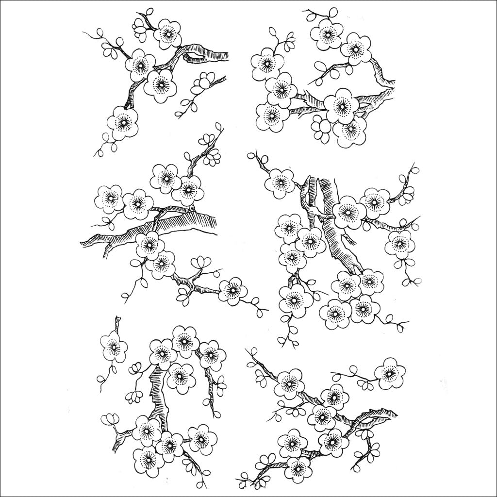 Sugarページ(Juli Garden) Underglaze Transfer, Ceramic Decal - Cherry Flower 7